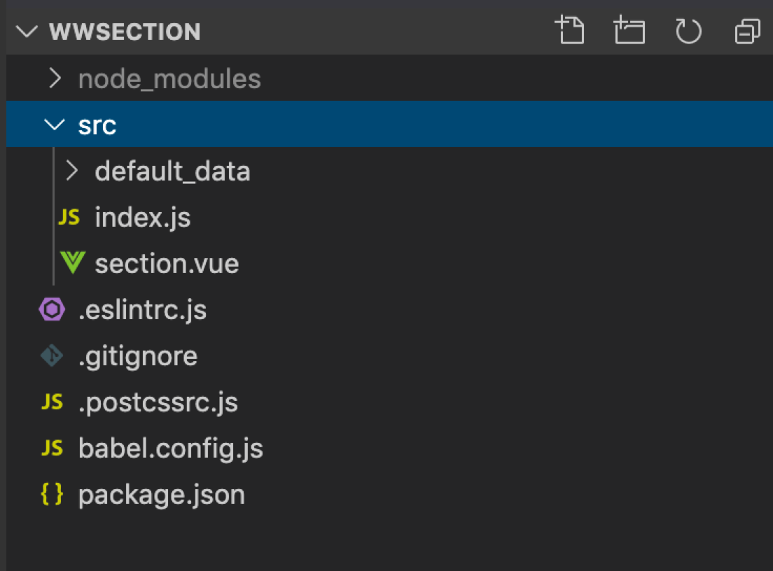 code archecture of a section